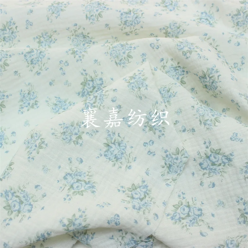 135x50 سنتيمتر مزدوجة الشاش الأزهار الطفل نسيج كريب القطن ، لبيجامة الاطفال الملابس المواد الخياطة القماش