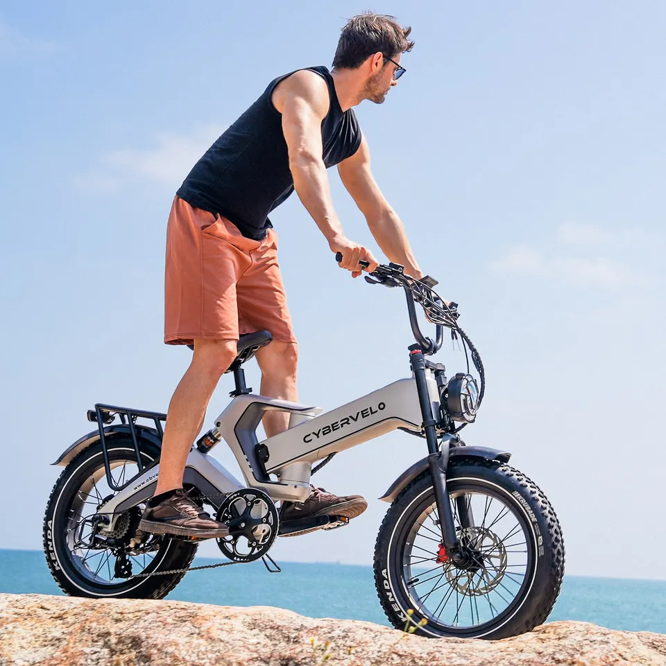 Cybervelo 3000W Peak EK6 Max 20" Fat Tire Ebike 48V 40AH Waterproof Battery Up to 30+MPH 150 Miles Ultra Long Range Off‑Road Commuter High‑Speed Electric Bike for Adults image 9