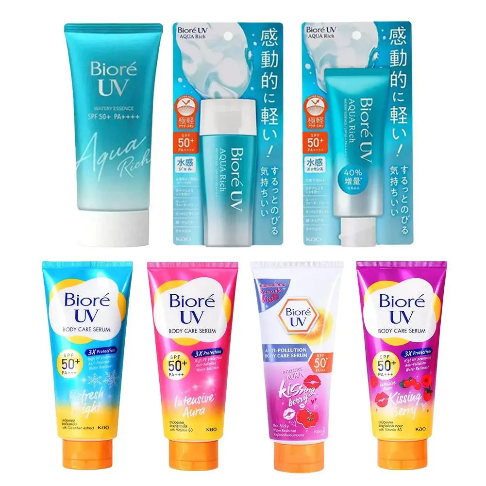 Crema hidratante Facial Biore japonesa Spf, bloqueador solar, Gel, loción aislante de protección solar Facial, Protector solar refrescante no graso