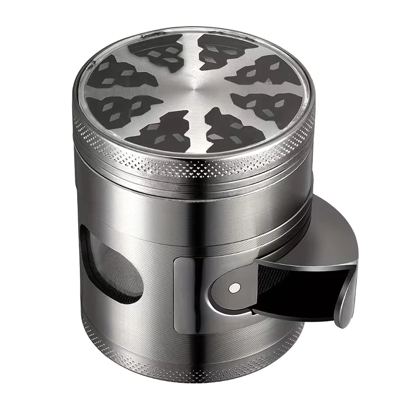1PC Zinc Alloy Herb Grinder 60mm 4-Layer Metal Spice Crusher Portable Grinding Tool For Seasoning Kitchen Accessories - view 3