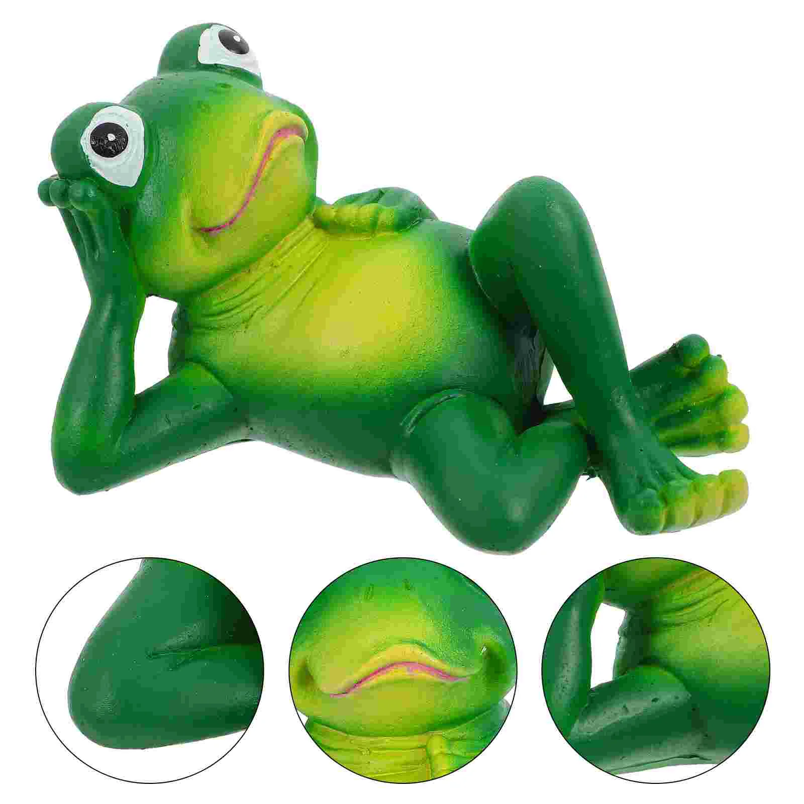 

Photo Cartoon Courtyard Garden Ornaments 1000X700X700CM Resin Frog Outdoor Decor