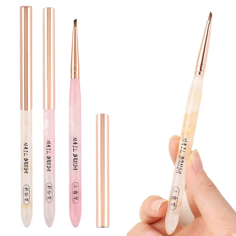 مقبض أكريليك، فرشاة فنية للأظافر، خط رسم، بطانة قلم، أدوات مانيكير فرنسية