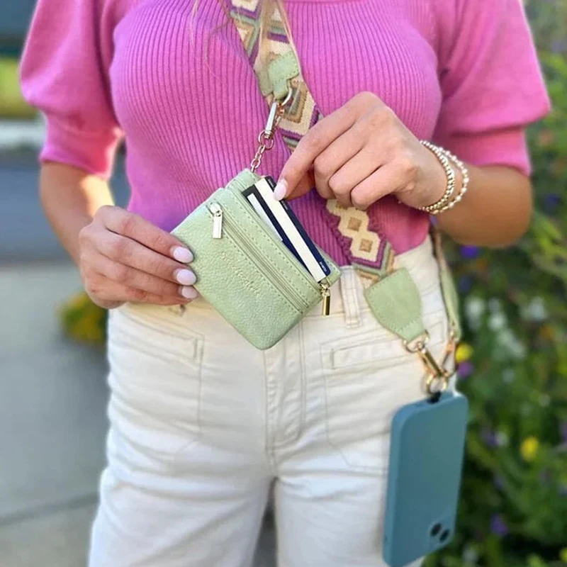 Cinturino per telefono con Clip per custodia con cerniera e cinturino per telefono con tracolla per portafoglio cordino per telefono a tracolla per donna Gilrs