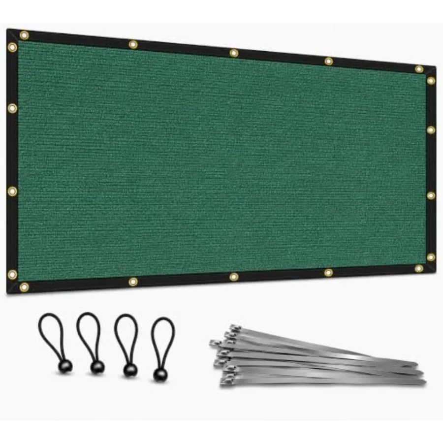 25' x 35' Green 200 GSM Virgin HDPE Shade Cloth for Pergola Patio Garden Greenhouse with Reinforced Binding