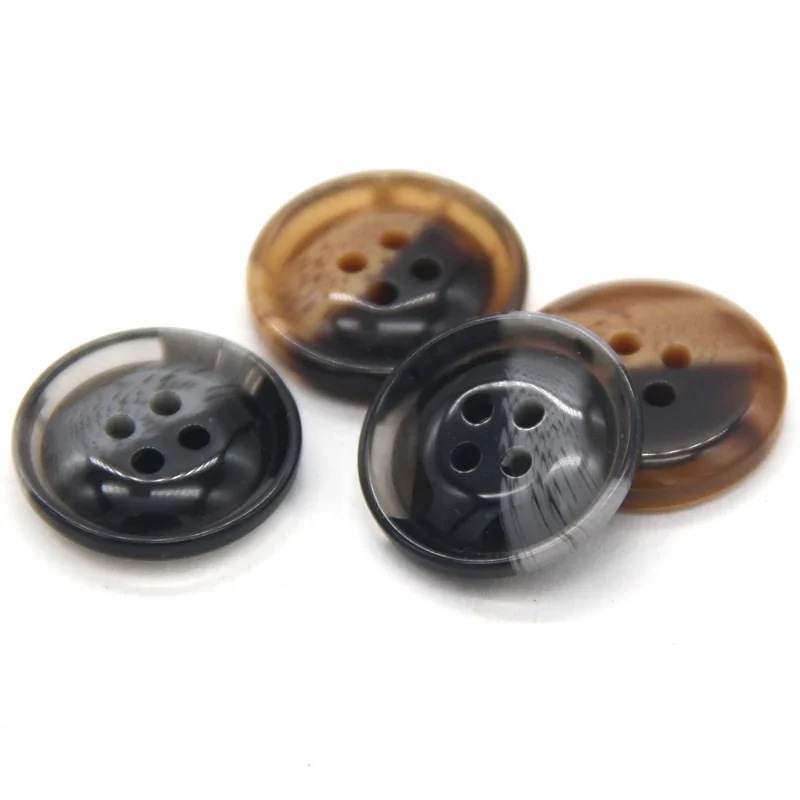 30mm Black Large Resin Horn Buttons For Clothes Men Suit Jacket Coat Blouse Decorative DIY Crafts Sewing Accessories Wholesale