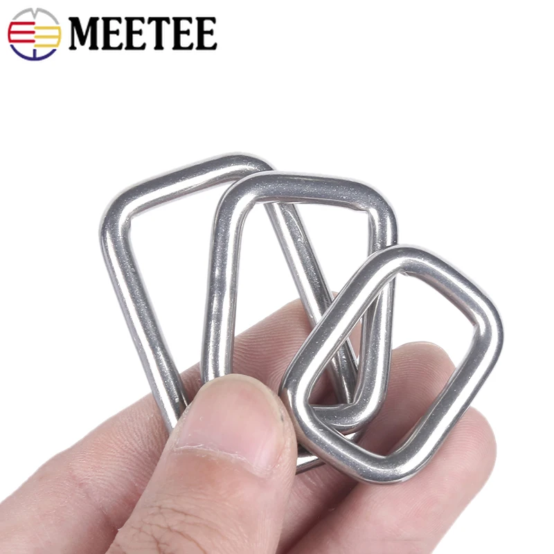2-10Pcs 304 Stainless Steel Solid Square Ring Buckles Handbag Strap O D Rings Metal Buckle Dog Collars Clasp DIY Accessories