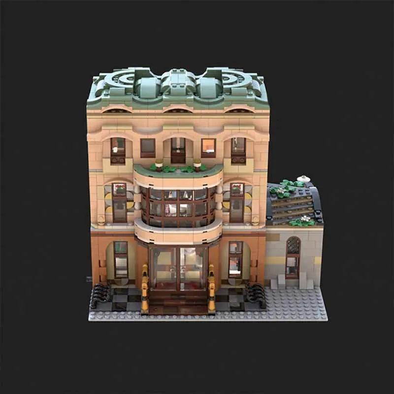 

2760 шт. MOC Boutique Гостевой дом Модульные здания Строительные блоки Волшебное дополнение к рождественскому зданию Радость Рождественский подарок