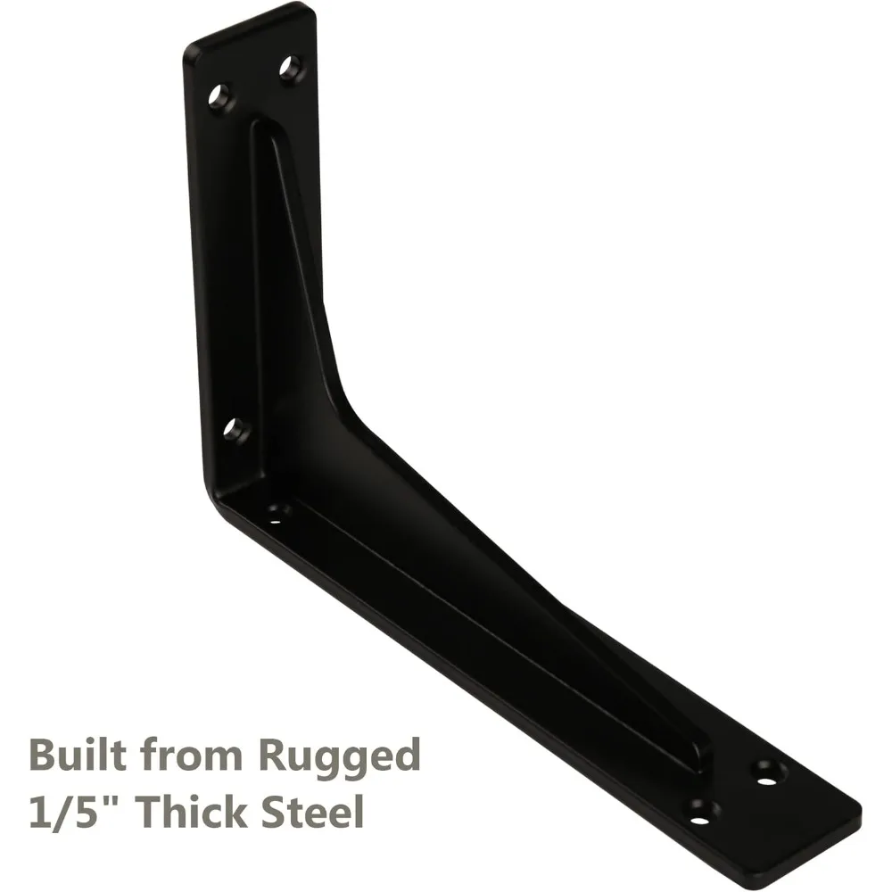 دعامات أرفف معدنية شديدة التحمل مقاس 10 بوصة لتخزين العداد والكونترتوب والمرآب مع دعم جداري ممتاز وقوة عالية #3