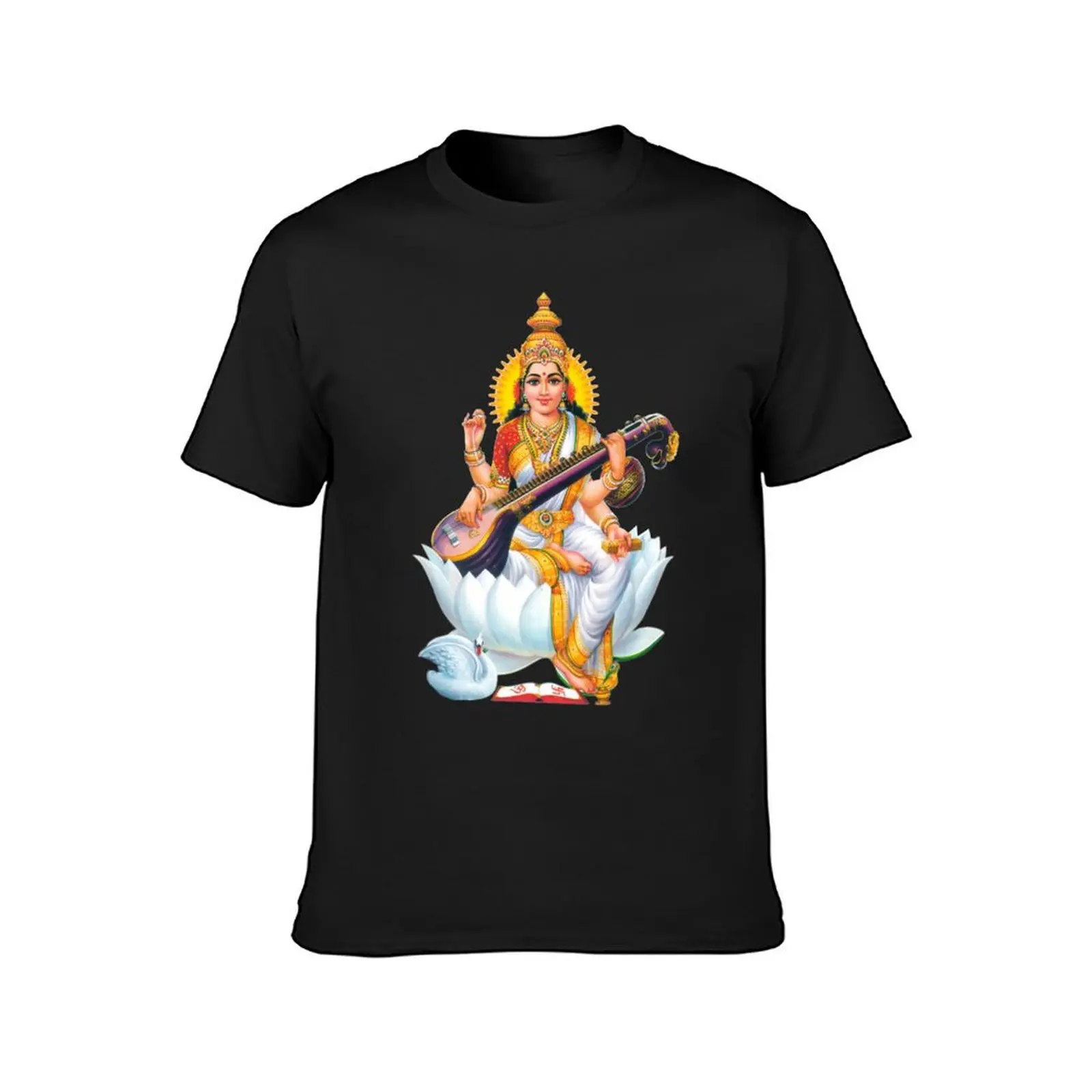 SARASWATI DEVI T-Shirt blacks anime clothes oversized t shirts for men