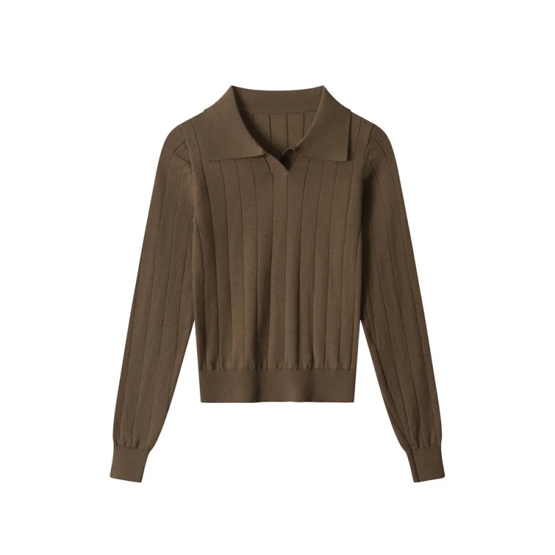 المرأة جديد وصول الشتاء سليم صالح طوق الرقبة محبوك سترة بلون خمر الحد الأدنى تنوعا الدافئة الزيتون/رمادي #6