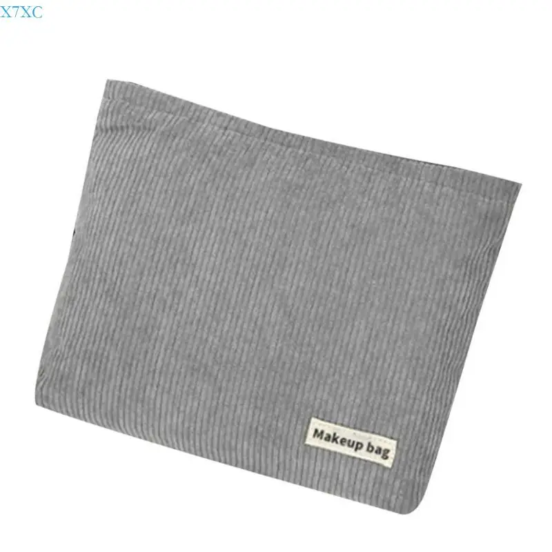 

X7XC Multipurpose Corduroy Makeup Cosmetic Bag for Travel and Home Organization Purse