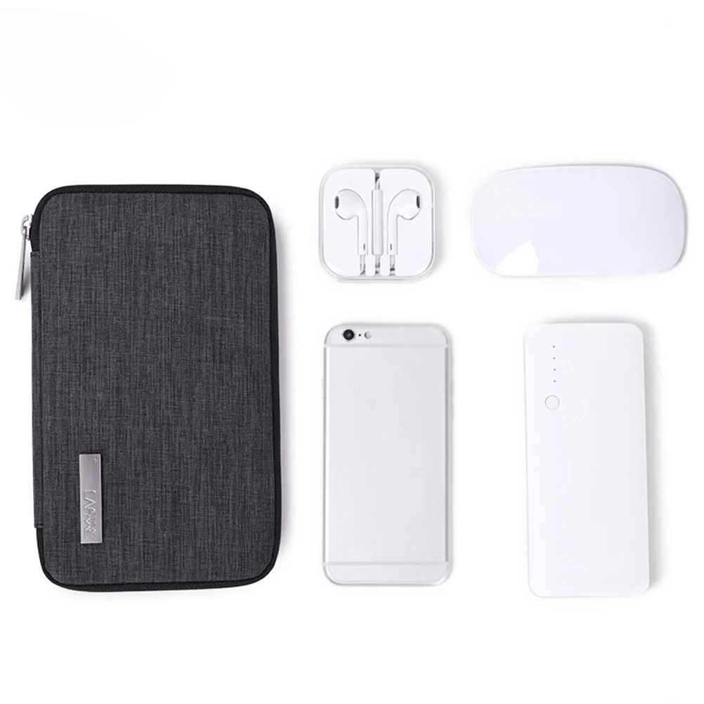 

Digital Storage Bag Accessories Organizer Pouch USB Cable Earphone Durable Elastic Straps Pockets Protect Electronics Travel