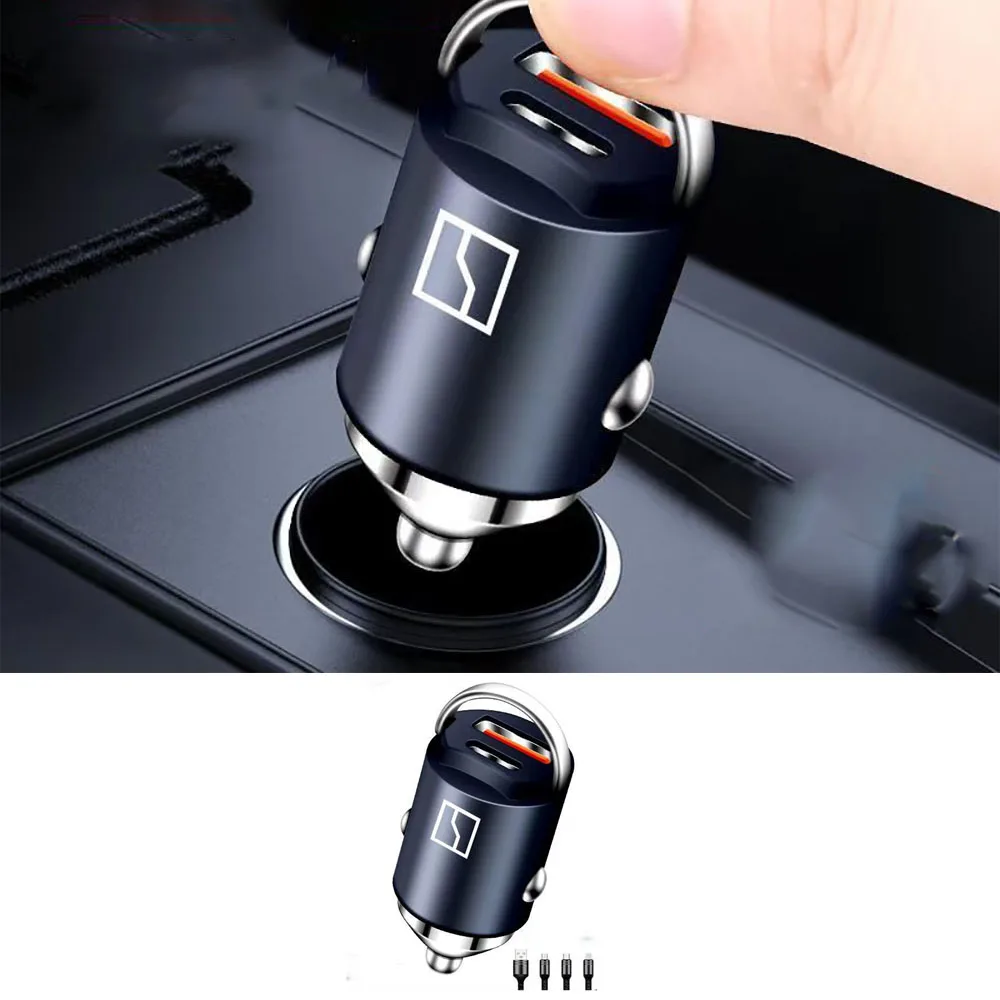 

Подходит для ZEEKR 9X 2025 2026, скрытый автомобильный телефон, прикуриватель, зарядное устройство Typec, USB-интерфейс, конверсионная вилка, быстрая зарядка