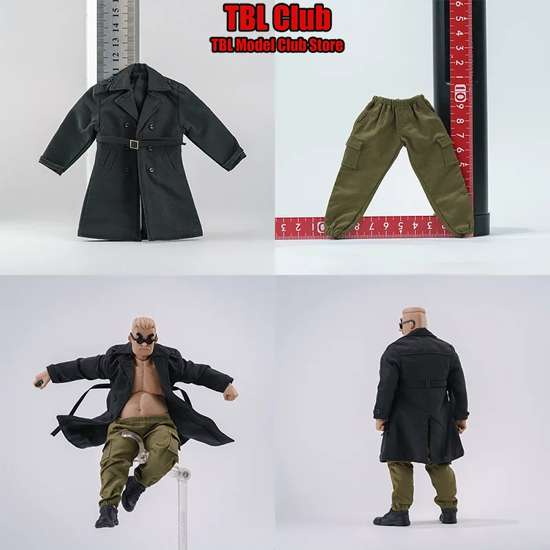 

1/12 1/10 Scale Autumn Black Windbreaker Jogger Pants Male Clothes For ADAM NT-03/03S Fat Type 6-inch Action Figure Soldier