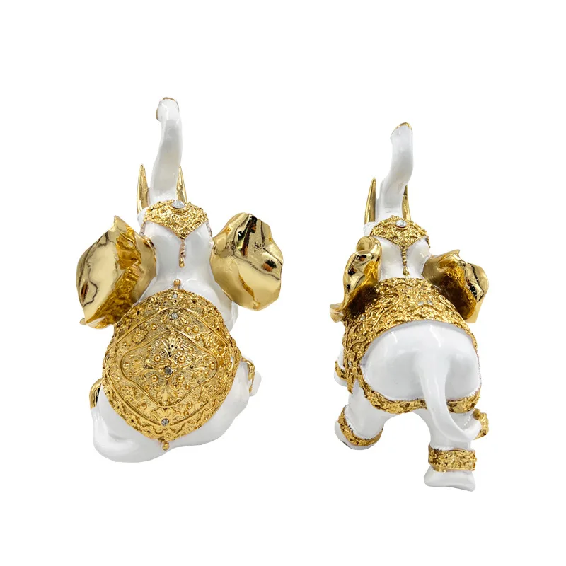 

Crafts Creative Feng Shui Family Living Room Small Ornament Mother and Child Elephant TV Cabinet Wine Cabinet Ornament