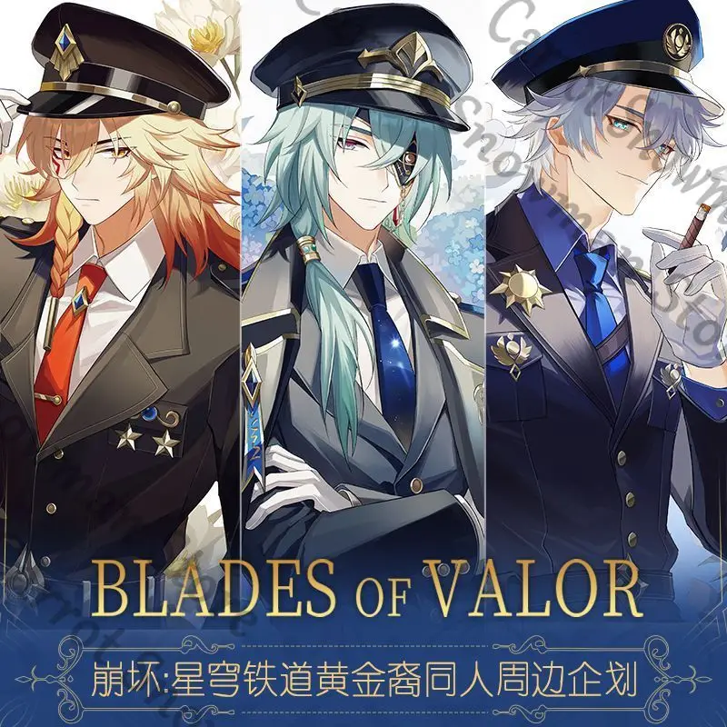 Honkai: Star Rail Phainon Mydei Anaxagoras زملاء لعبة ambitus شارة ورق ملون من خلال بطاقة تذكرة ليزر جمع هدية