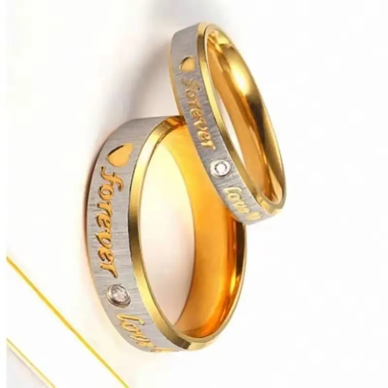 2026 New Forever Love Couple Ring For Women Men Heart Stainless Steel Wedding Ring Fashion Engaged Party Jewelry