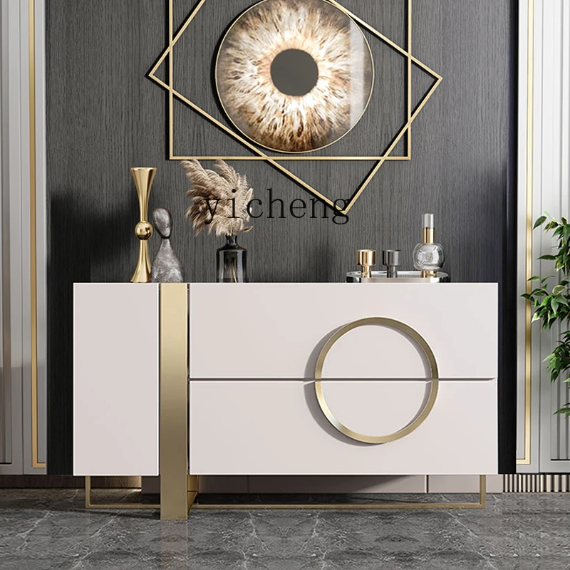 ZF Light Luxury Chest of Drawers Bedroom Living Room Modern Style Storage Entry Door Minimalist Hallway Sideboard Cabinet