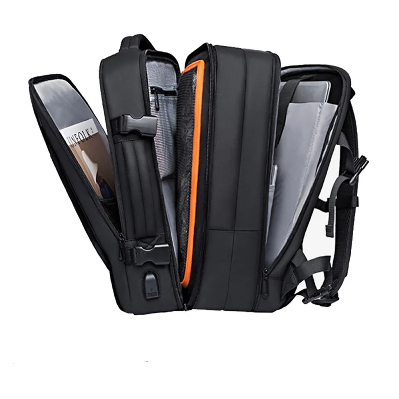 Travel Backpack Men Business Aesthetic Backpack School Expandable USB Bag Large Capacity 37L Laptop Waterproof Fashion Backpad