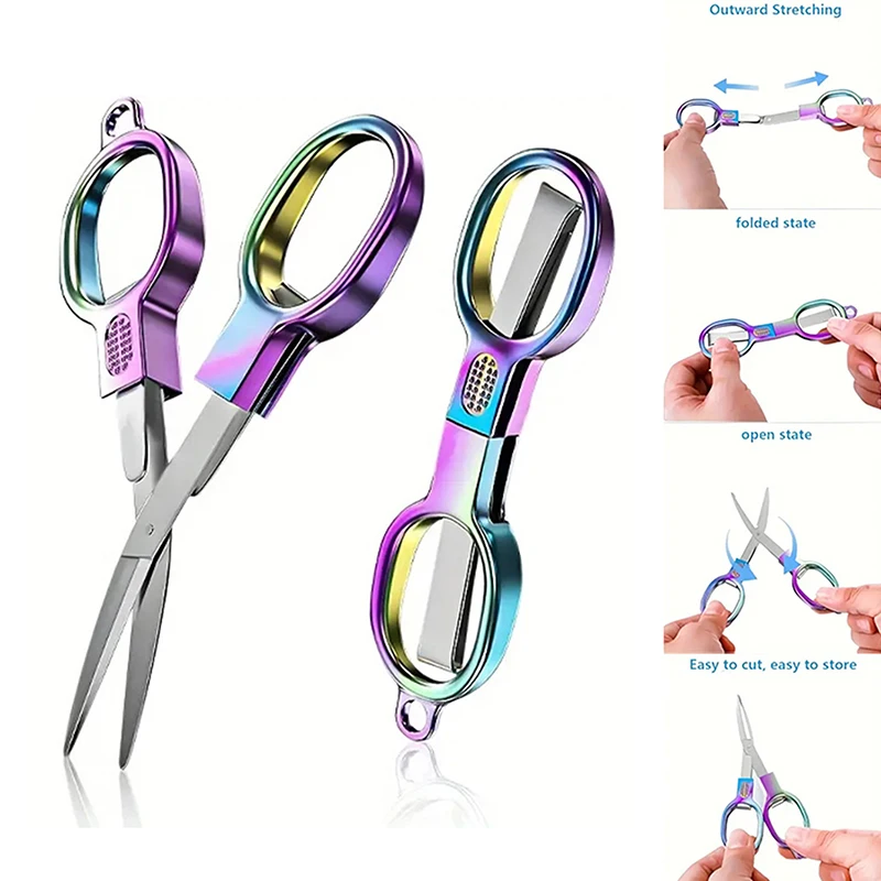 الفولاذ المقاوم للصدأ التطريز التطريز مقص الخياطة للطي مقص خيط صنارة الصيد مقص أدوات خياطة اكسسوارات المطبخ