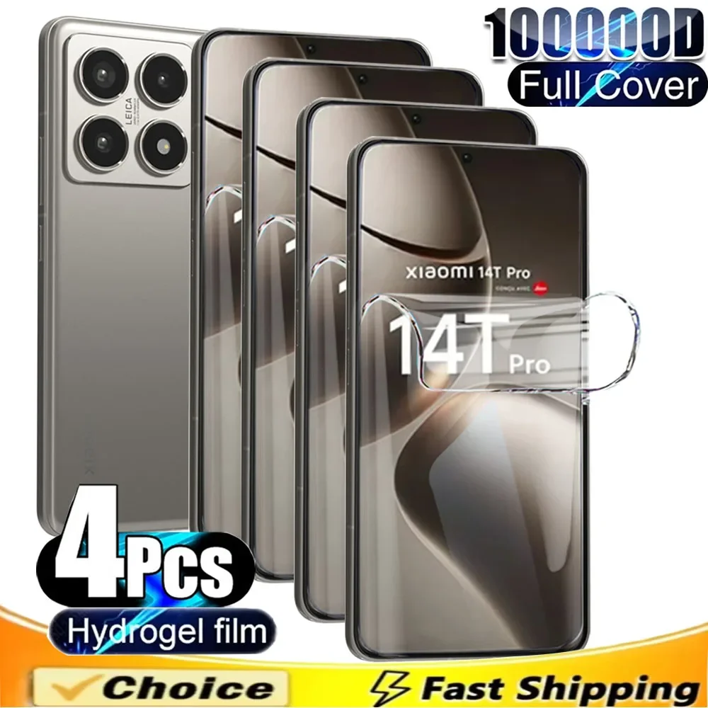 

4 PCS Hydrogel Film For Xiaomi 14T Pro 13T Pro Gel Film For Xiaomi 13 12 Lite 14 Ultra 12X 10T 11T 12T 14T Pro Screen Protectors