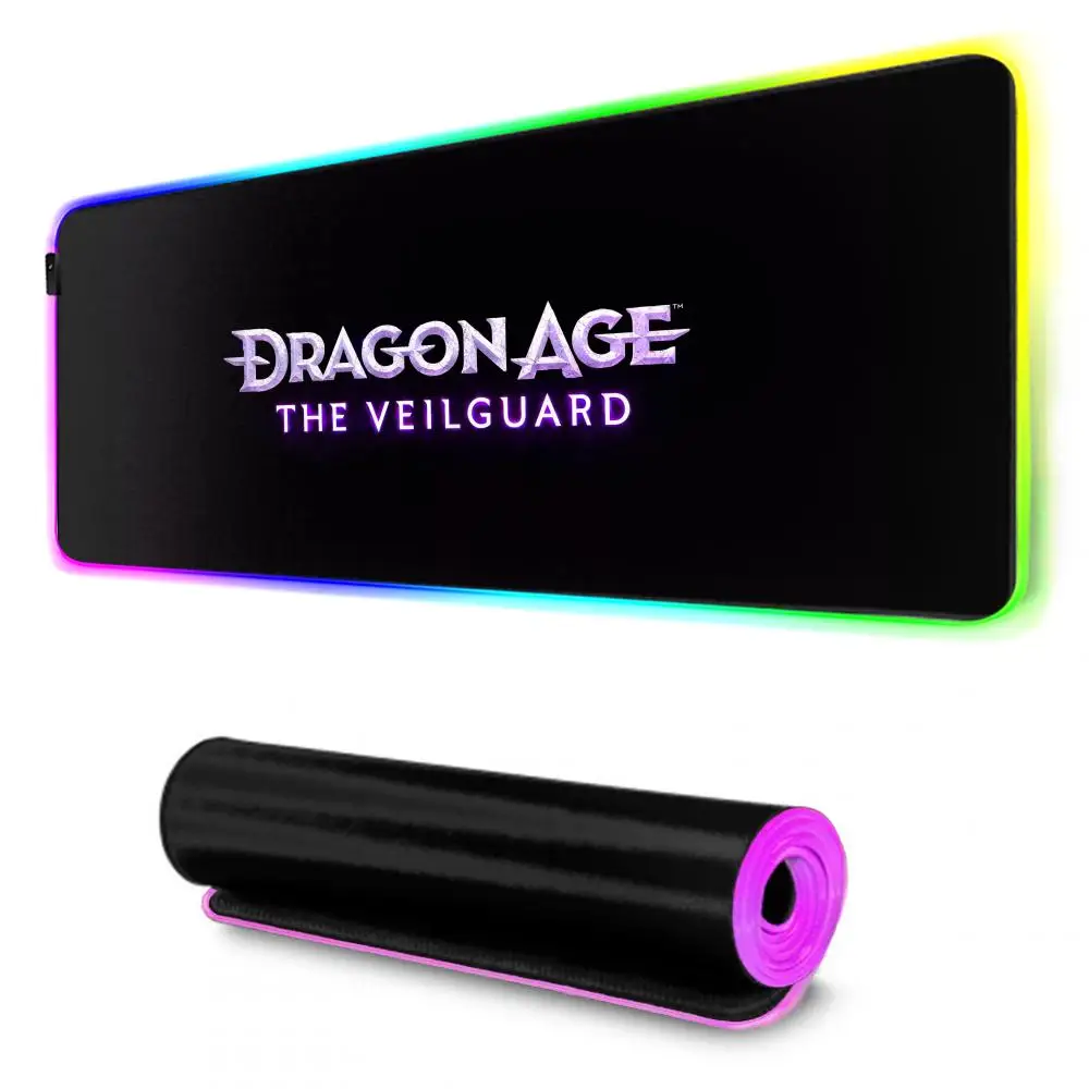 Dragon Age The Veilguard Mouse Pad Rgb Desk Mat Back Light Led Mousepad Setup Gaming Accessories Deskmat Big Mousepad Backlight