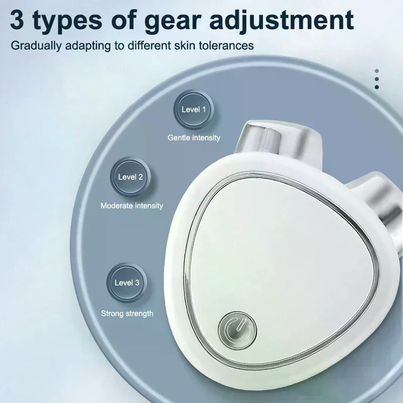 مدلك شد الوجه مكركرنت - جهاز رفع صغير جديد، مدلك كهربائي للوجه مع 3 سرعات تروس