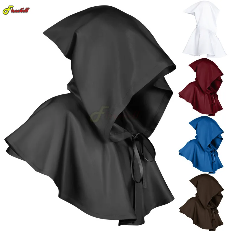 

Men Women Medieval Witch Wizard Fancy Steampunk Cloak Gothic Halloween Cosplay Hooded Cloak Vampire Devil Capes Costumes