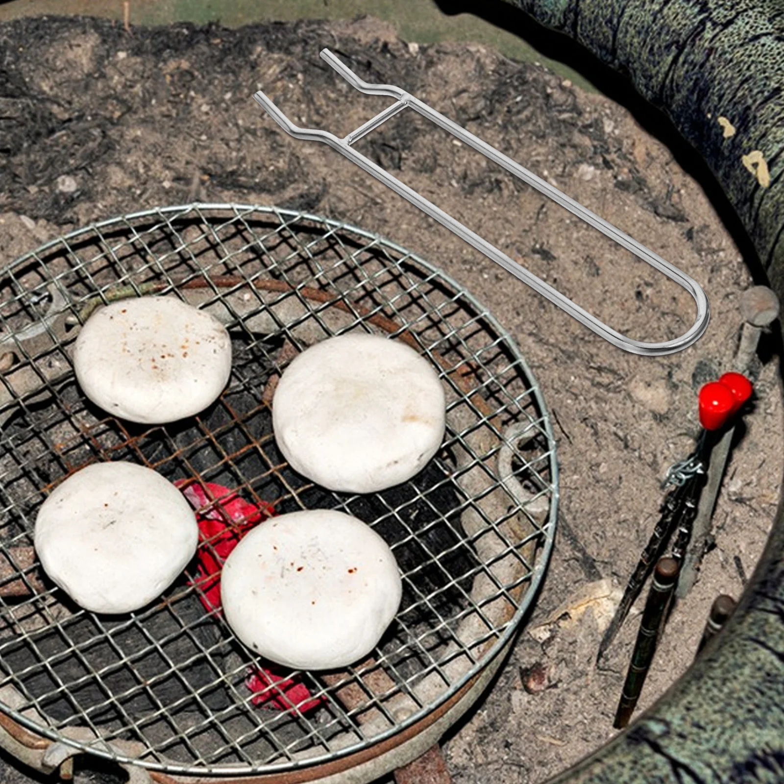 

Stainless Steel Bbq Grill Grate Lifter Gripper Safe Cooking Grid Tool for Charcoal Gas Grills Barbecue Grill Accessories