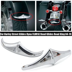 Metal Decorative Buckle Chrome Front Fender Trim Accent Case for Harley Street Glides FLHRSE FLHRS Road King Road Glides FLHTCSE