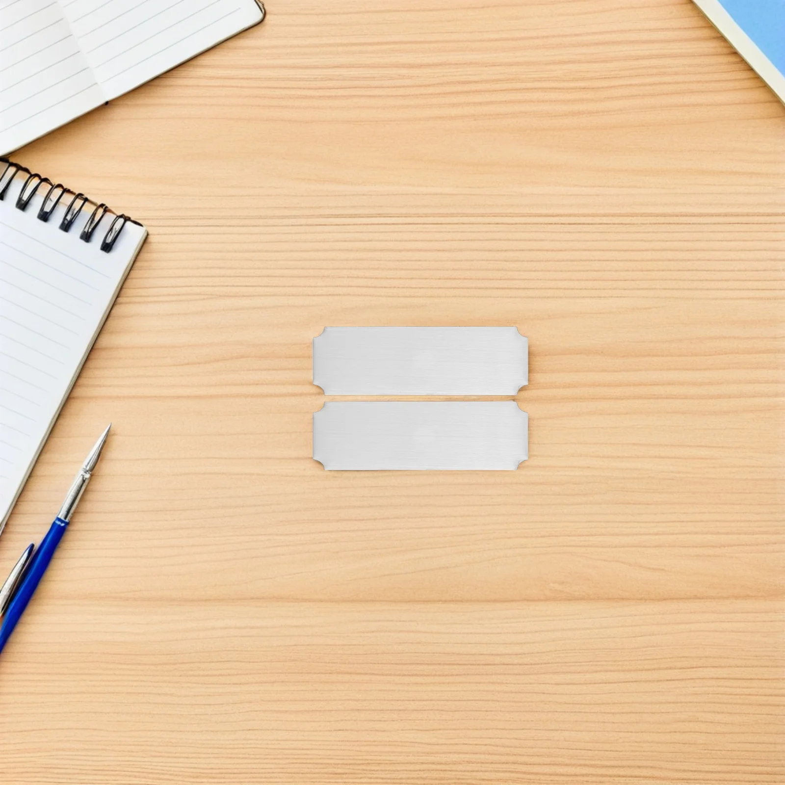 

20Pcs Blank Stainless Steel Name Tags Rectangular Metal Plates for Desk Office Nameplate Engraving DIY Stamping Blanks Silver