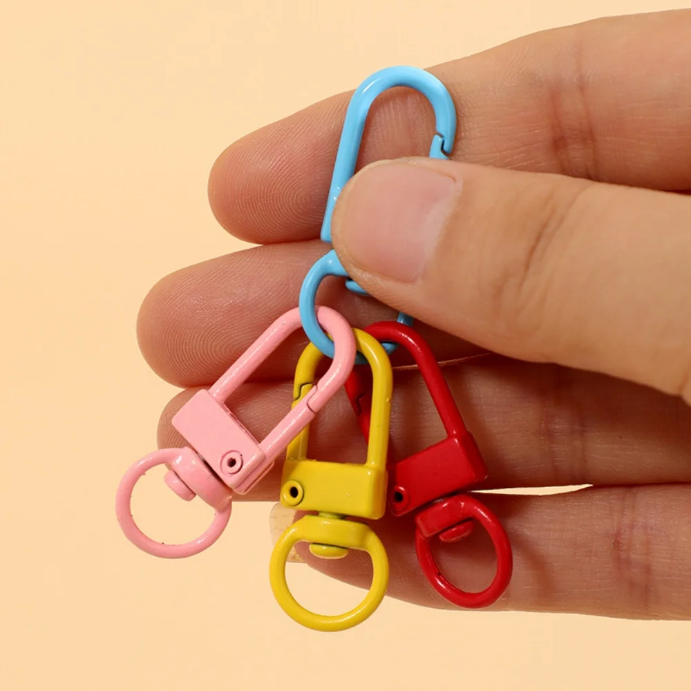 10Pcs/Lot Colorful Alloy Snap Lobster Clasp Hooks Keychain Findings for DIY Jewelry Making Key Ring Accessories Wholesale
