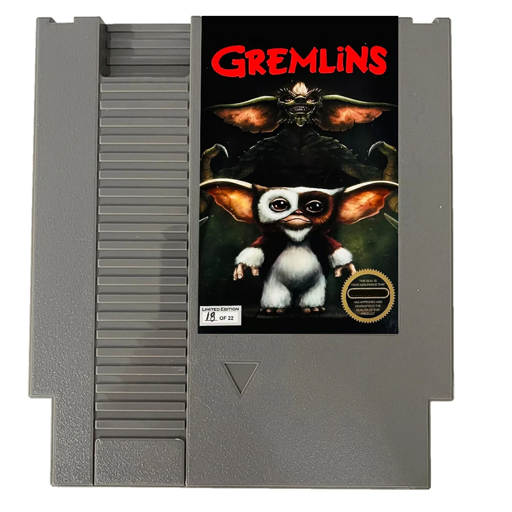 Gremlins Part 1 NES Rom Hack - 8 Bit 72 Pins Game Card PAl/NTSC VERSION Game Cartridge For NES Classic Console - ENGLISH