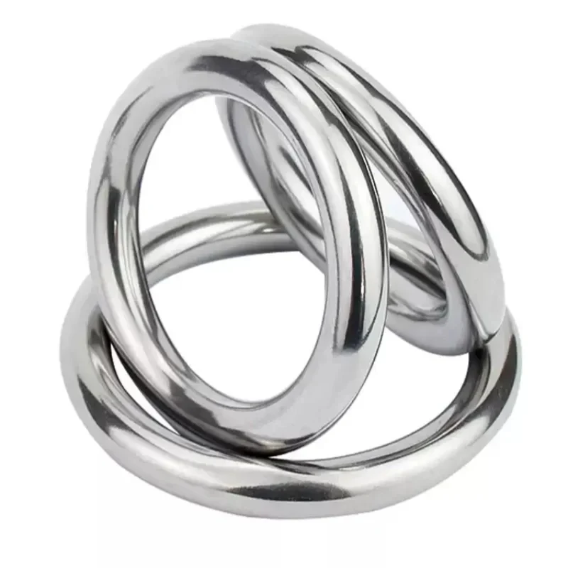 M3 M16 Solid Metal O Ring 304 Stainless Steel Seamless Circular Loop Wear Resistant O Shaped Steel Ring for Yoga Hammock Connect