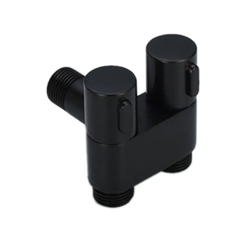 

A84E-Mini Многофункциональный латунный смеситель 1 на 2 выхода с двойным управлением, хромированный кран для стиральной машины и унитаза