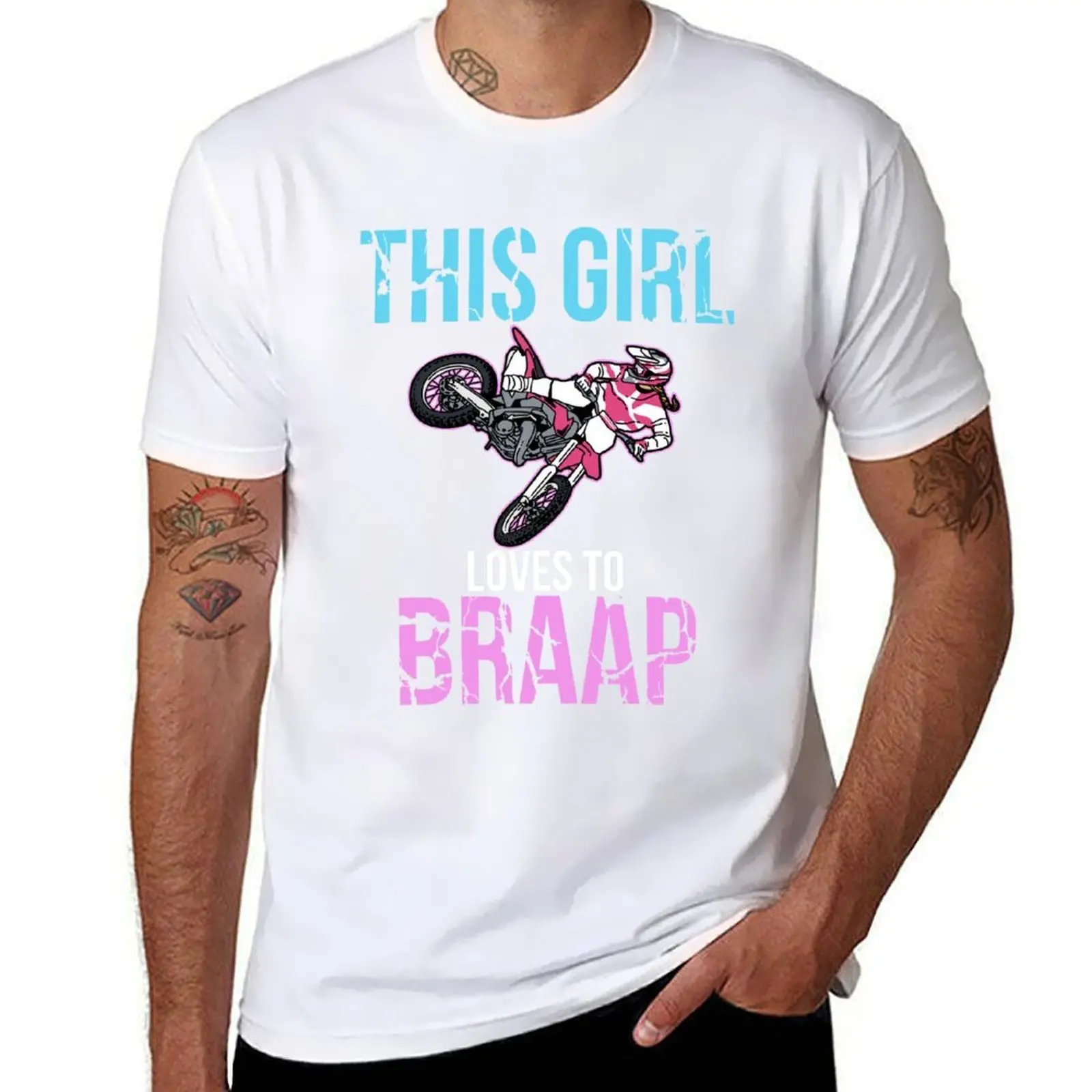 

Motorcycle Girls Dirt Bike Women Motocross Braap T-Shirt g man t shirts for men anime t shirts for man T-Shirt
