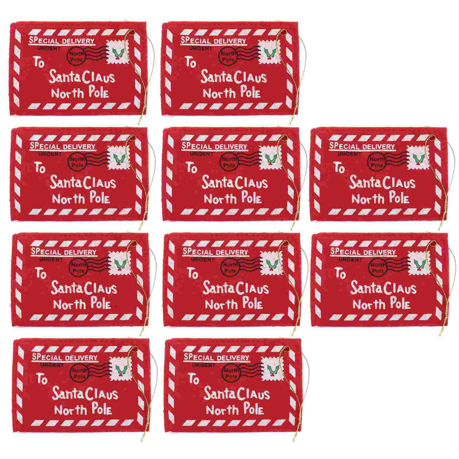 10 Pcs Candy Storage Bag Christmas Gift Felt Santa Claus Envelope Mini Card