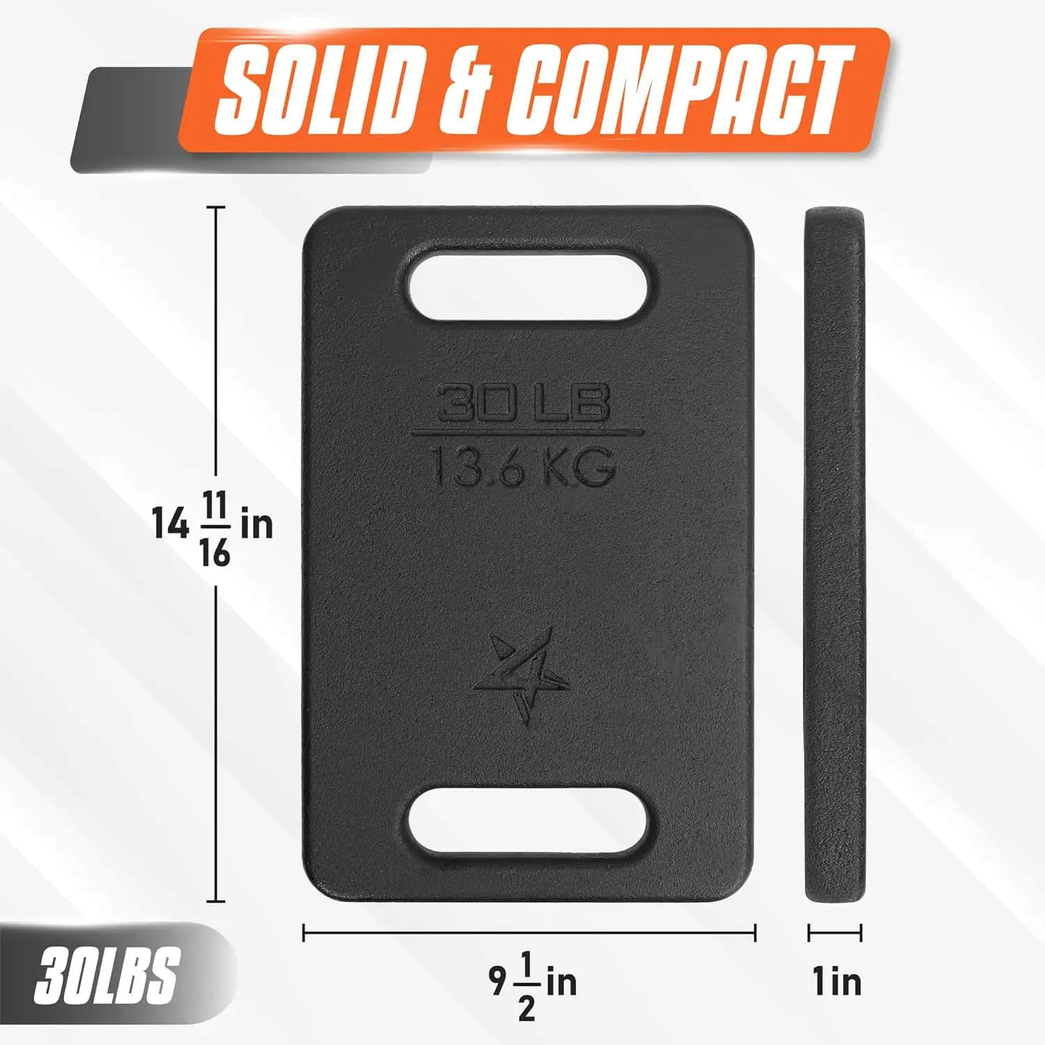 

Cast Iron Rucking Plates with Wide Grip for Swings, Squat, Strength, Weighted Vest Training -Factory Direct Sales