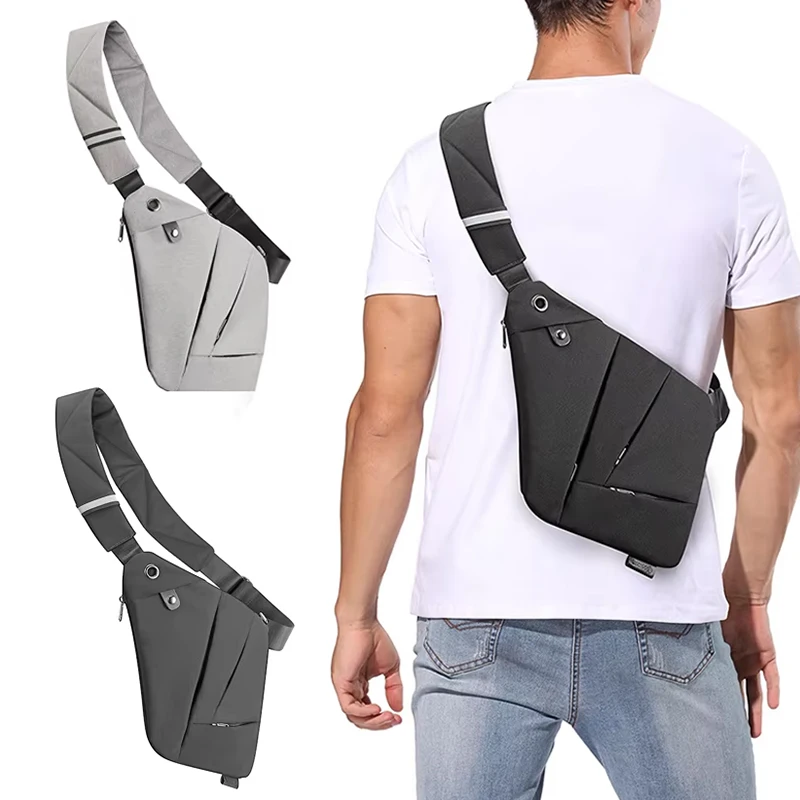 

Men's Multifunction Anti-Theft Chest Bag Waterproof Crossbody Messenger Travel Sports Bag