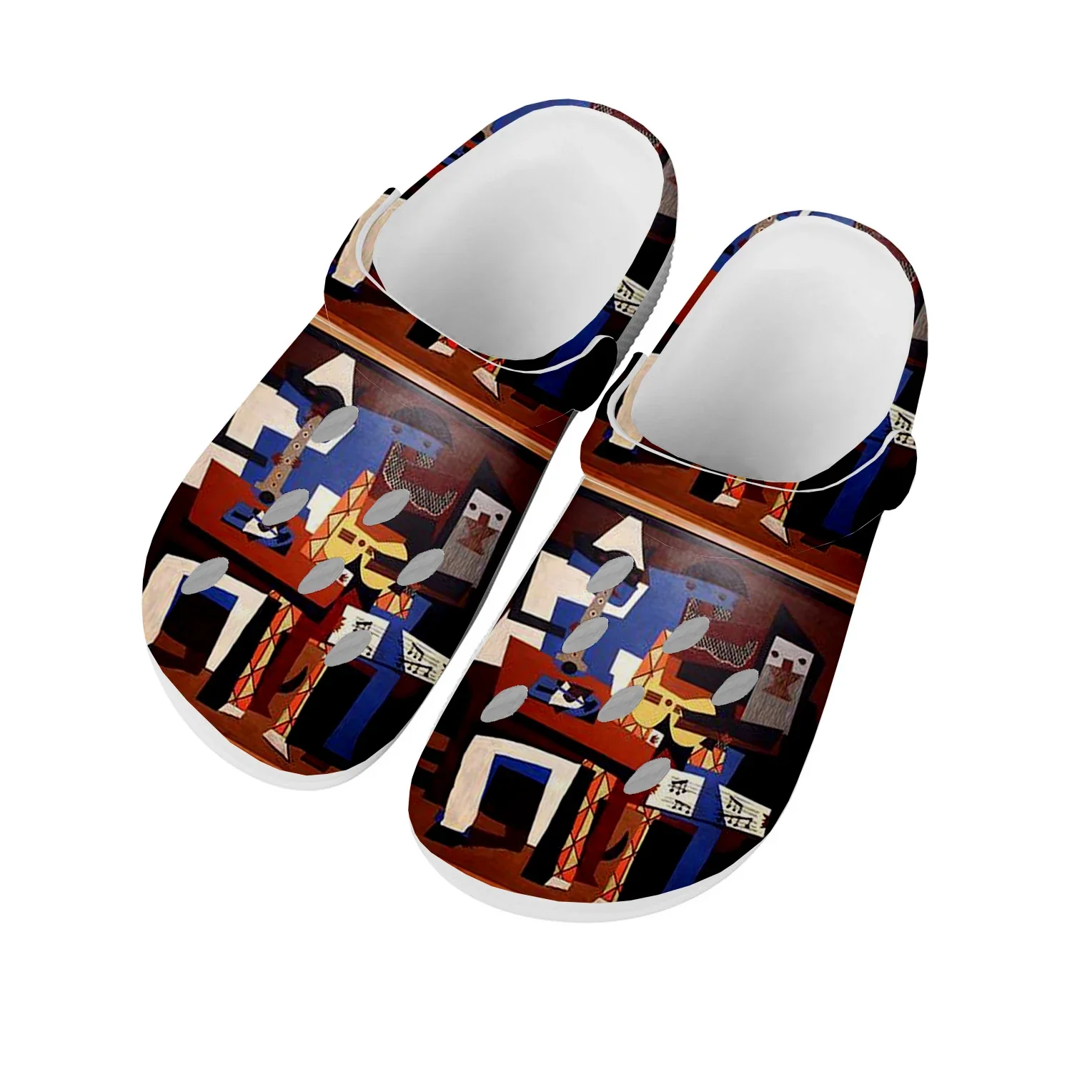 

Picasso Three musicians Home Clog Mens Women Youth Boy Girl Sandals Shoes Garden Custom Made Shoe Beach Hole Slippers White