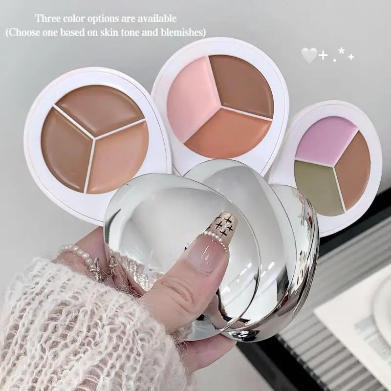 カカショー 3色コンシーラークリーム ナチュラルモイスチャライジング ダークサークル＆ニキビ跡カバー フェイシャルブライトニングクリーム