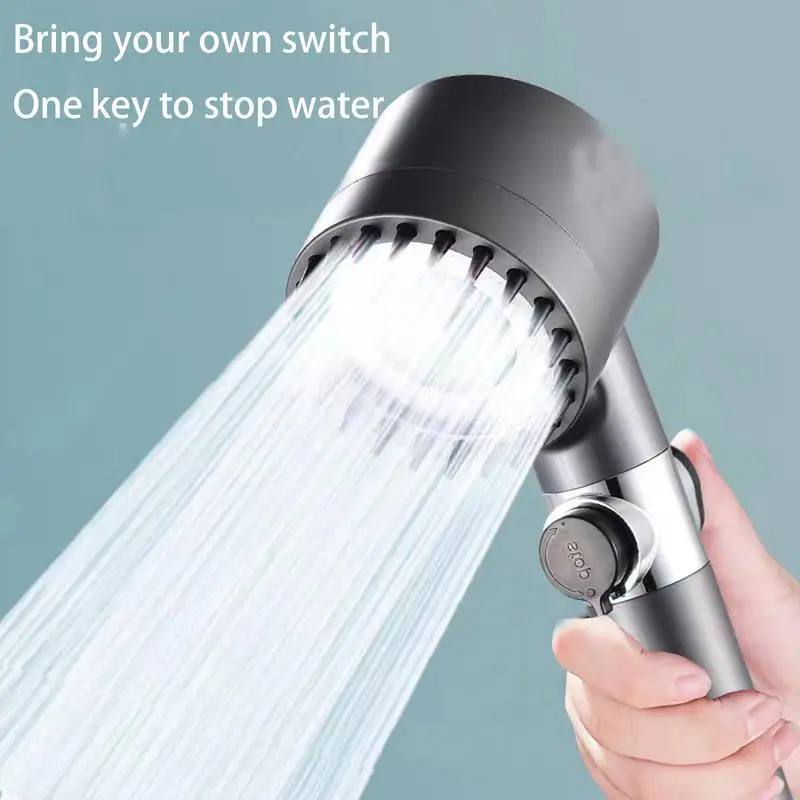 3 modes shower high pressure nozzle strong cleaning filter massage brush handheld shower nozzle effective filtration