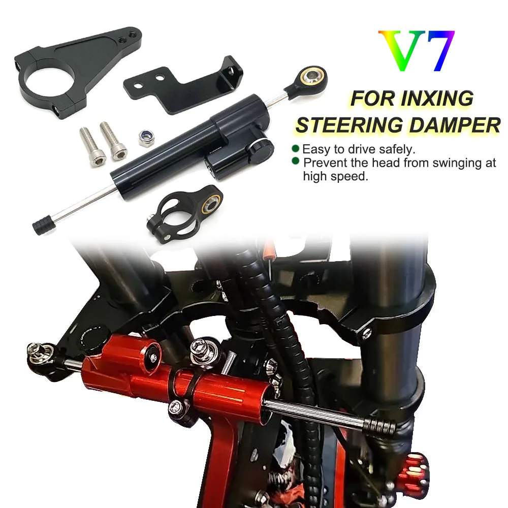 

For Inxing V7 Modification Part Aluminum Steering Damper Stability Safety Electric Scooter Directional Steering Damper Bracket