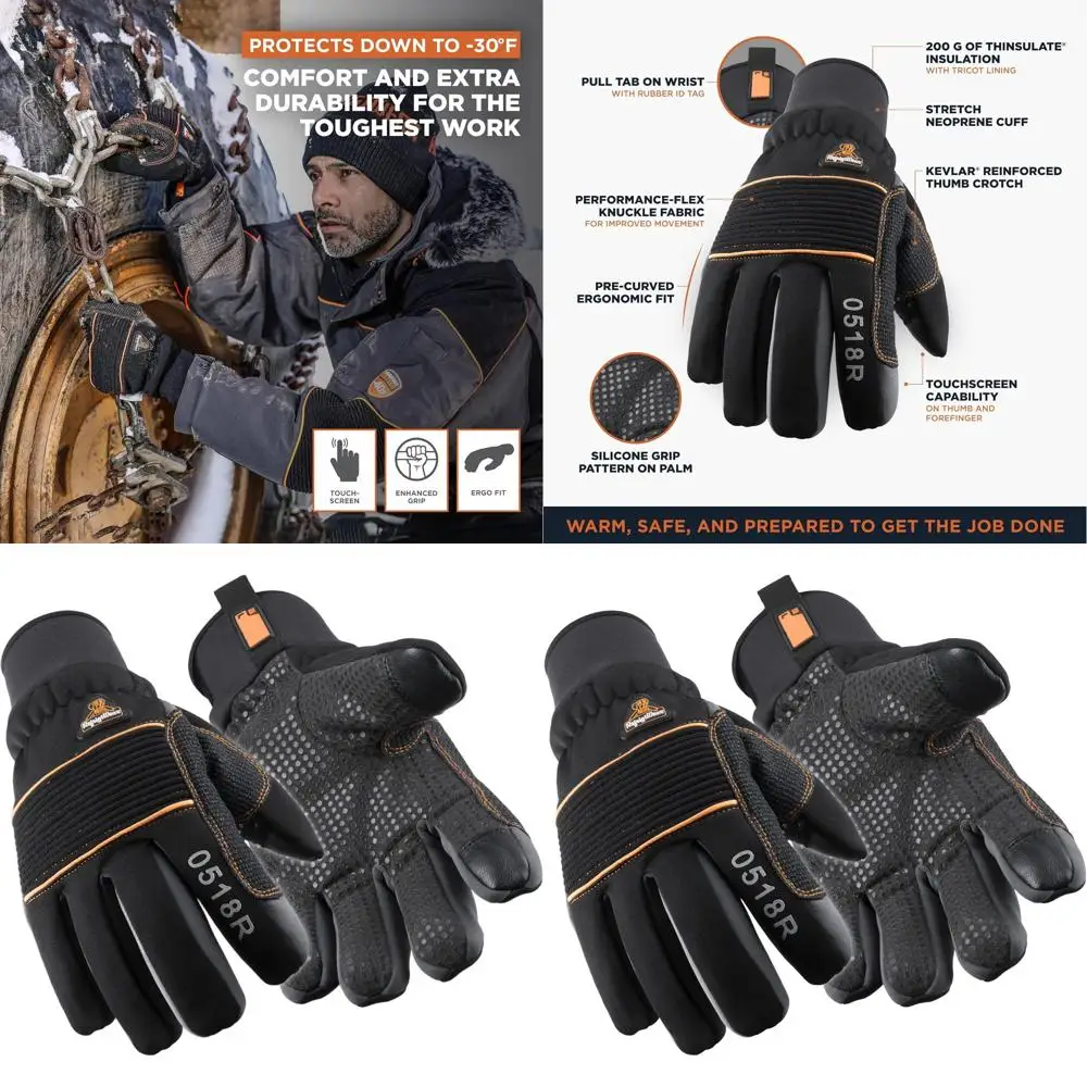 

RefrigiWear PolarForce Gloves, Insulated Work Glove, -30°F Comfort Rating