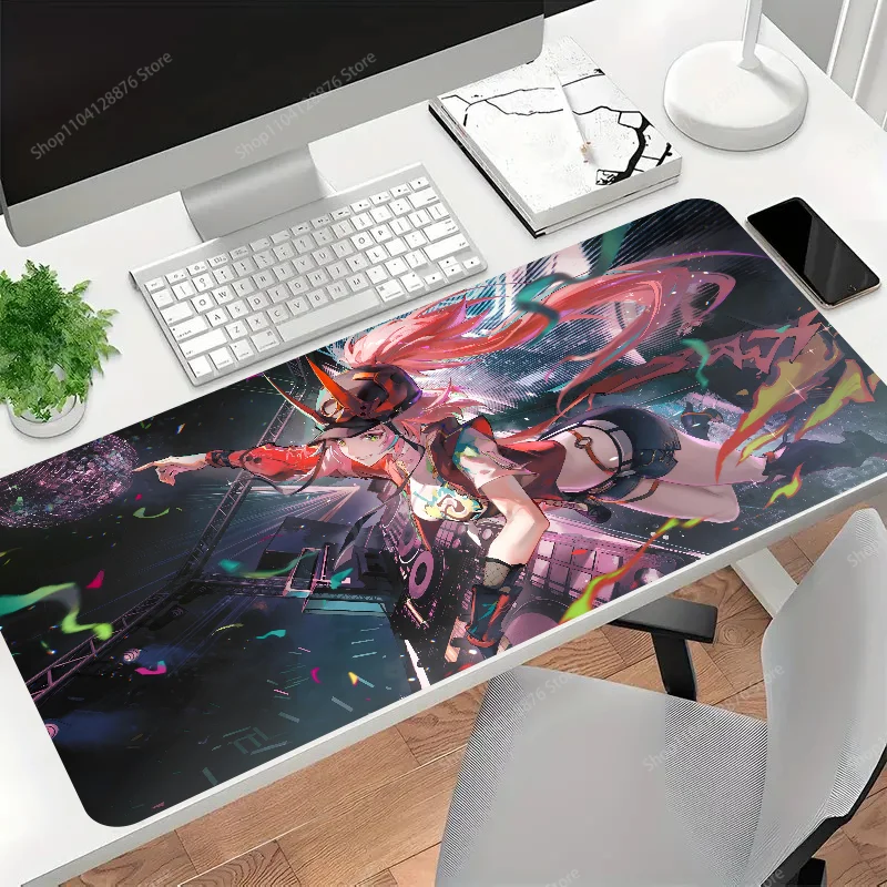 1pc Rappa Honkai Star Raild Non-slip Mouse Pad Suitable For Office Computers Laptops E-sports Game Desk Mats XXL Keyboard