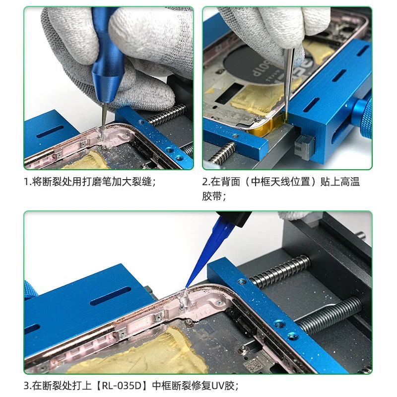 Cola de cura uv transparente, 10cc, para reparo de moldura de celular, adesivo de secagem rápida para colapso de botões e colapso de peças de câmera, 1 peça