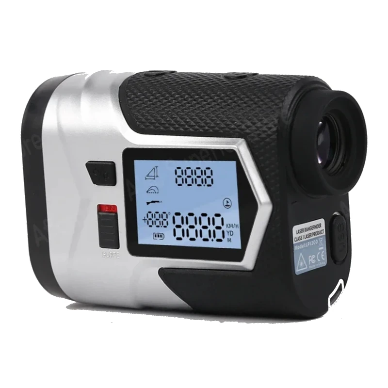 Rechargeable Golf Rangefinder 1200m 650m with Slope Adjusted Flag-Lock Vibration Distance Meter Telescope Hunting