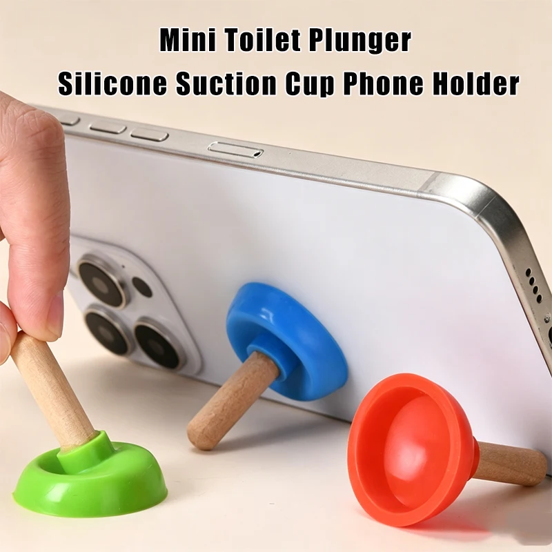 Support de téléphone mini-pompe à toilette amusant, accessoire de mentalisme magique, support léger à ventouse pour cartes, jouet de bureau original