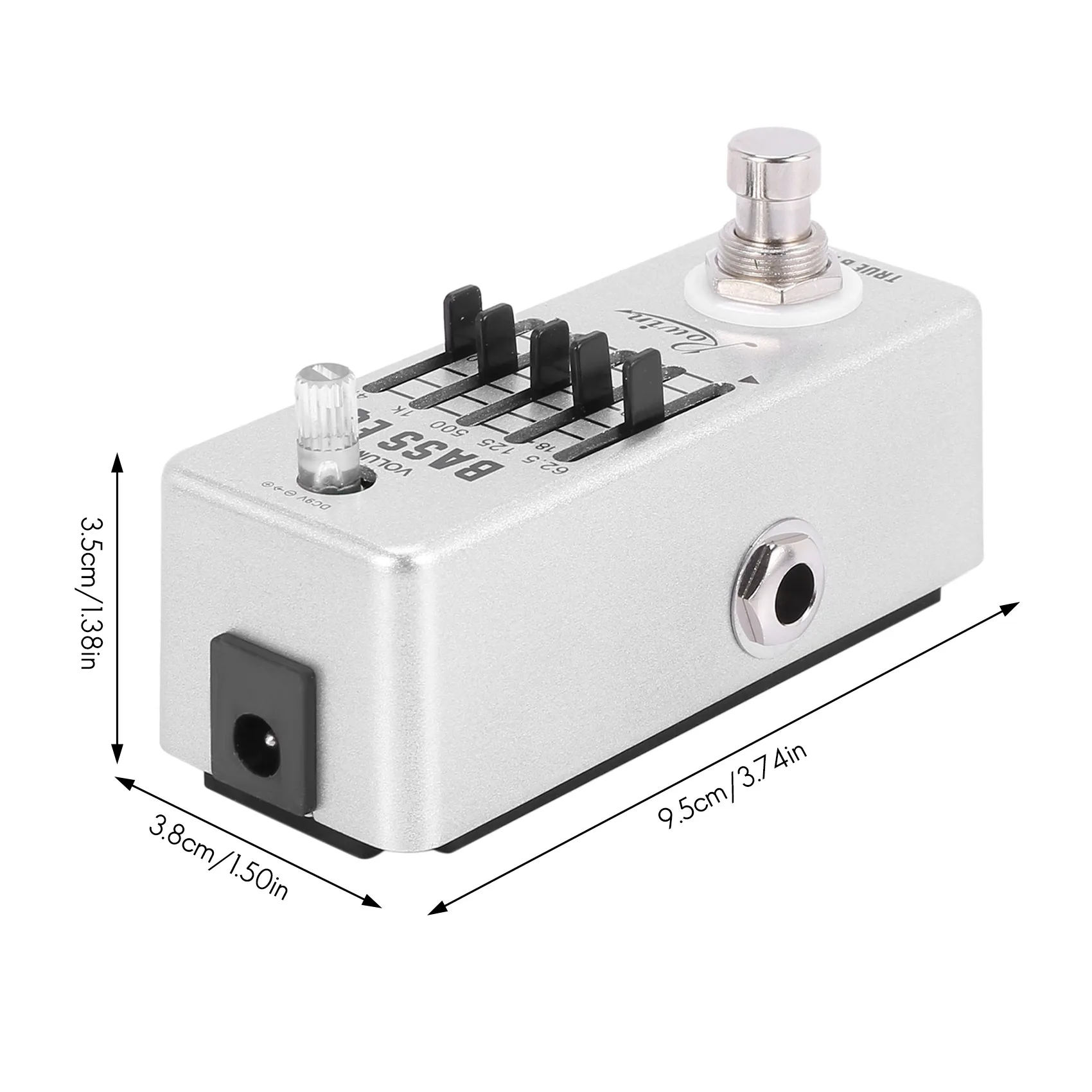 Rowin Lef-317B Bass Eq Equalizer Gitarreneffektpedal 5-Band-Pedal Gehäuse aus Aluminiumlegierung True Bypass