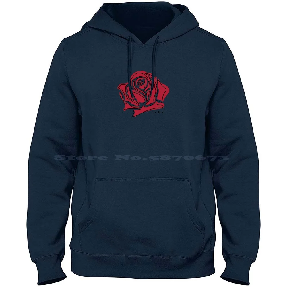 Red Flower 100% Pure Cotton Hoodie Tshirt Lany Band Pop Night Records Musik Paul Jason Alternatif